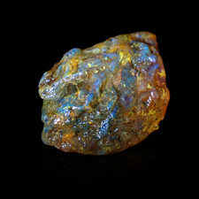 Authentic Beautiful Yellow Blue Amber Rough Specimen Chunk 75mm 47.2g picture
