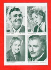 Clark Gable/Glynis Johns 1952 Fickjournalen Uncut Sheet  Rare picture