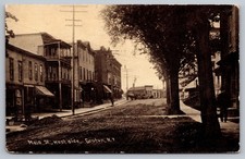 Groton NY, Main Street West Side c1910 Tompkins County, New York RPPC Postcard picture