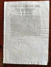19thC Italian Document 1805 State Circular Decree Ordine Circolare Governo Rome picture
