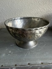 Vintage Drangsgaard Norway Handmade Pewter 93/7 Footed Bowl 4