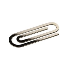 Money Clip Long Flat in 14K White Gold Over in Italy Paperclip 67 x 24 x 1,2mm picture