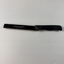 Vintage American Angler Fillet Knife Black Handle Surgical Stainless Steel picture
