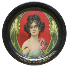 c1903 C M KESTER UNDERTAKER PICTURE FRAMING SOUTH SHARON PA Advertising Tip Tray picture