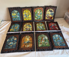 Marc Chagall Twelve Tribes of Israel Window Prints- 12 Wood Wall Plaques picture