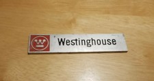 Vintage Westinghouse Cast Metal Name Plate Plaque Advertising Advertisement picture