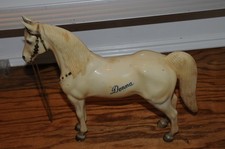 Vintage 1960’s Breyer Traditional Western Palomino Horse With Chain Marked Donna picture
