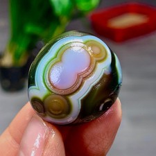 14G Rare Natural Gobi Agate Eye Agate/Crystal PalmStone Madagascar picture