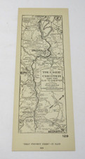 Automobile Club Strip Map Truckee to Chester Part 2 Olio Greenville Quincy c1915 picture