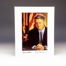 Authentic Bill Clinton - USA President - Signed Large Photograph Autograph picture