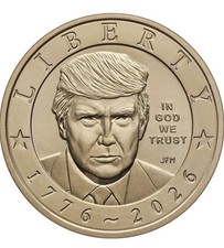 PACK OF 5: 2026 P President Trump Semiquincentennial $1 Coin  picture