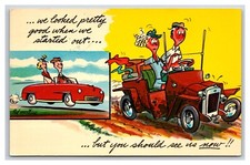 Comic Road Trip Vacation You Should See Us Now Chrome Postcard L18 picture