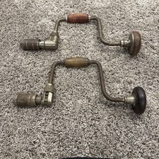 Lot Of 2 vintage ratcheting bit brace- No Bits (hand Drills) picture