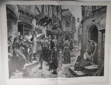 Eine Verhaftung, by Benjamin Vautier -- 1882 - 22 x 16 inches original picture