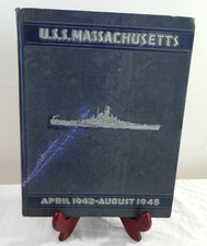 USS Massachusetts BB59 Battleship WW2 Cruise Book Pictorial History Navy '42-'45 picture