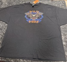 Harley-Davidson Wild and Free Eagle Orlando Florida Black T-Shirt 4XL picture