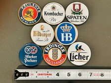 German Bier Beer Logo Fridge Magnets 2 1/4” ToolBox Magnet 🍺 Set Of 8 picture