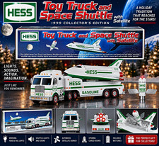 1999 Hess Toy Truck Space Shuttle Satellite Original Box Vintage Collectible picture