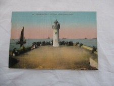 Old postcard MANCHE 50 CHERBOURG LE PHARE DE LA GRANDE JETEE picture