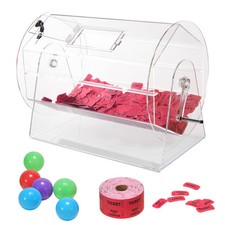Uimoso Acrylic Raffle Drum Lottery Cage Holds 10000 Tickets or 300 Bingo Balls picture