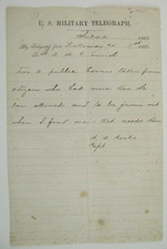 CIVIL WAR NOTTOWAY COURT HOUSE VIRGINIA US MILITARY TELEGRAPH 1865 picture
