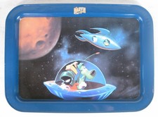 VINTAGE 1995 WARNER BROS. MARVIN THE MARTIAN METAL SNACK SERVING TRAY NM picture