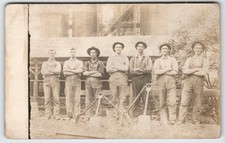 Construction Crew - Location unknown RPPC picture