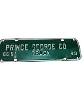 1966 Prince George County Virginia Antique City Metal Truck License Plate Tag picture