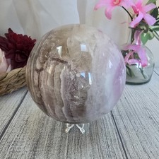 86mm Natural Rainbow Fluorite Crystal Sphere Orb (G2) picture