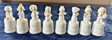 Vintage Precious Moments Thimbles 1984,1985, 1988-1993 Set of 8 Incl Christmas picture