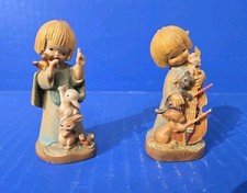 Vintage Anri Italy Carved Wood Figurines Talking To The Animal By Juan Fernandiz picture