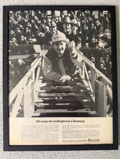 1964 Bulova Firefighter Watch Ad Framed Print 10x13 Vintage Fireman Wall Art picture