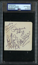 The Moody Blues signed autograph 3x3 cut English Rock Band PSA Slabbed picture