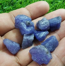 Beautiful Rare Blue Tanzanite Rough 9 Pcs Lot Huge Size 13-17 MM Loose Gemstone picture