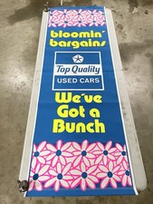 Rare Vintage 6 Foot Mopar Bloomin Bargains Used Cars Paper Poster Nice Condition picture