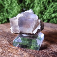 HQ Cubic Flourite With Calcite Specimen On Stand picture