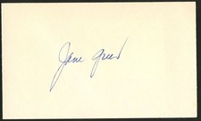 Jane Greer d2001 signed autograph 3x5 card Actress Out of the Past R274 picture