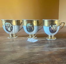 Set of 3-Vintage Porcelain KPM Teacups picture