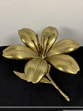 1950s brass flower ashtray picture
