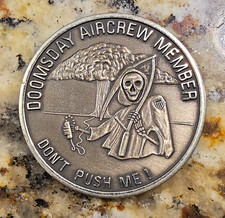 Silver Doomsday Aircrew Member “Don’t Push Me” Nightwatch E-4B Challenge Coin picture