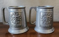 Vintage 1976 Nabisco Bicentennial Pewter Mugs Set of 2 Uneeda Biscuit Boy Wilton picture