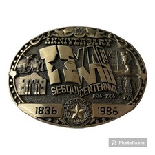 Vintage Texas Sesquicentennial Buckle 1986 picture