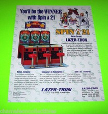 SPIN A 21 ORIGINAL NOS REDEMPTION GAME MACHINE SALE FLYER  picture