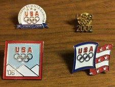 Misc olympic lapel pins - Lot of 4  2000 Sydney, 2002, 2006 and a generic picture