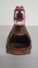 VTG Handmade 1974 Cool Ceramic Alligator/Dragon Ashtray picture