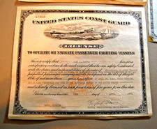 RARE Vintage Coast Guard Licenses 1959/61 & FCC License 1959-Lot of 3, Lot 4 picture