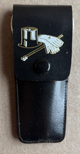 Leather Travel Grooming Kit, Men Made in Austria Magician Hat, Wand, Glove Front picture