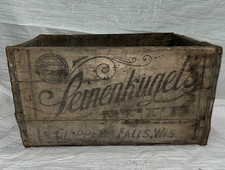 Antique Leinenkugel’s Beer Wooden Crate Chippewa Falls Wisconsin picture