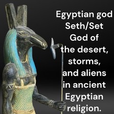 Rare Authentic Ancient Egyptian Antiquities Seth Black Stone Figure Egyptian BC picture
