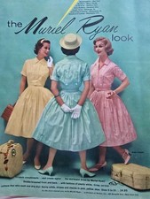 1959 Women's Muriel Ryan yellow grain pink dresses fashion Vintage Ad  picture
